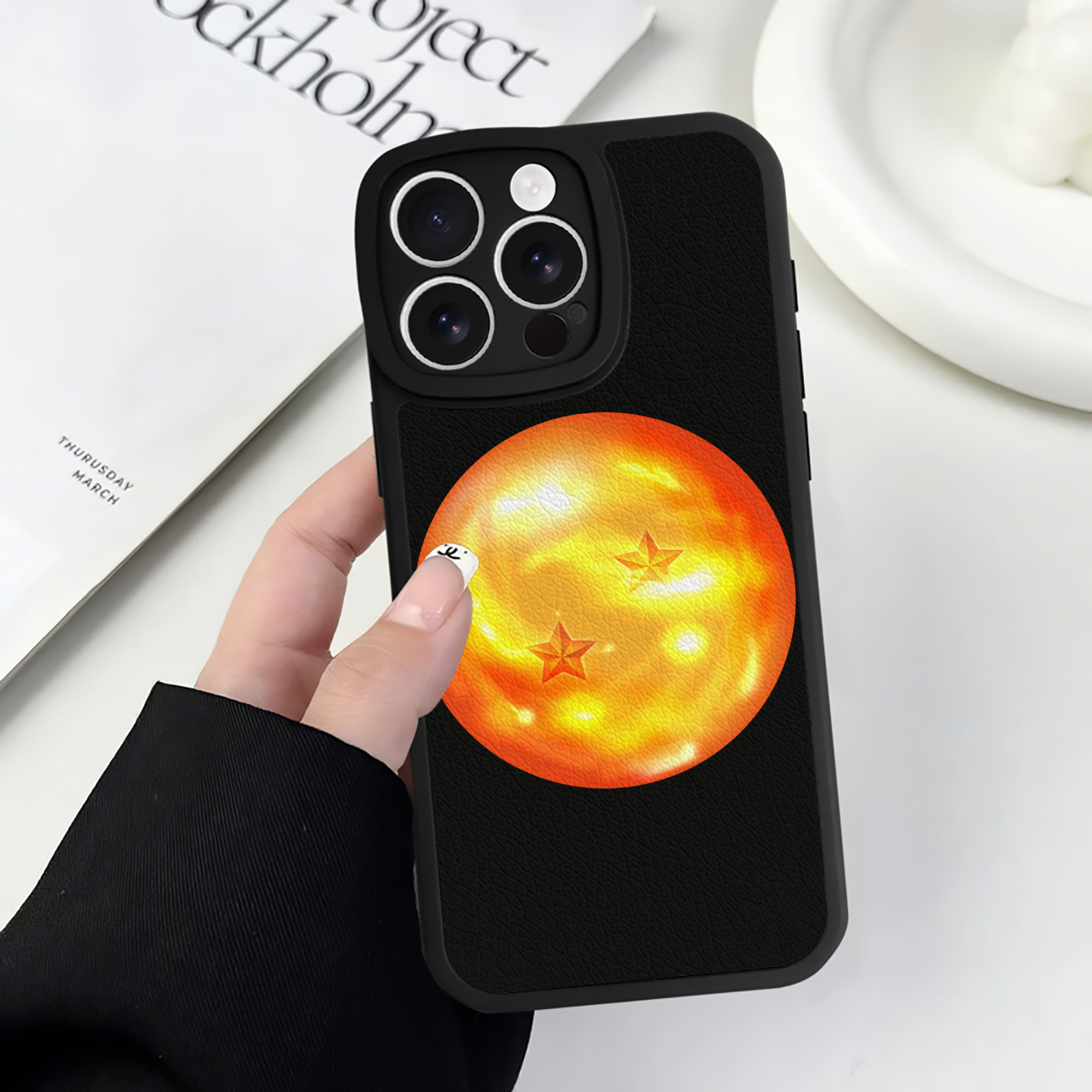 （画像用） ドラゴンボール DRAGON BALL 【iPhone 16シリーズ対応】シリコンスマホケース（レザー調） 材質：シリコン